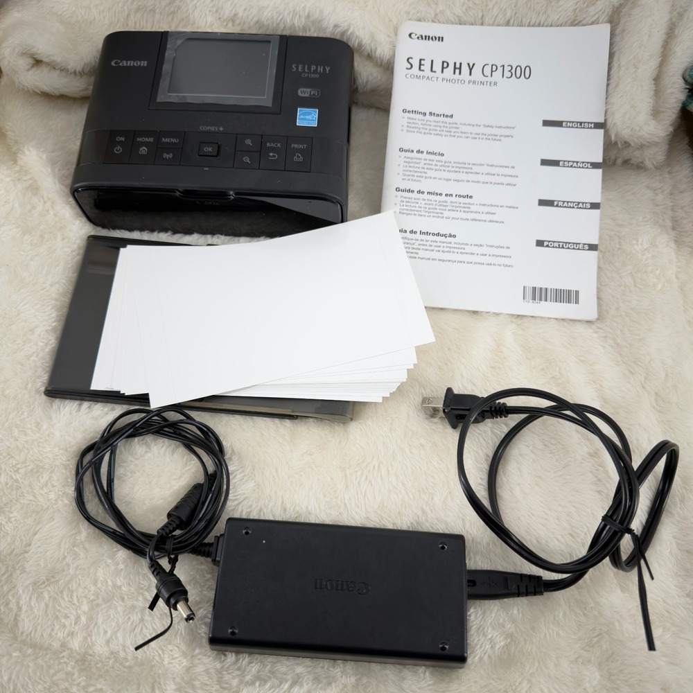 Canon SELPHY CP1300 Wireless Compact Photo Printer with Photo Paper & Cord